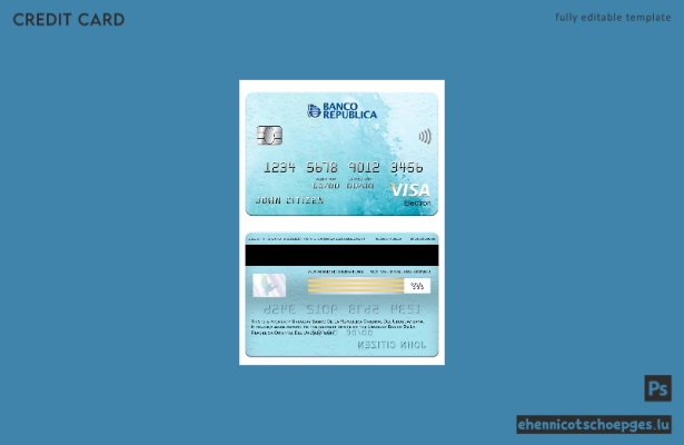 Beispielvorschau der Visa Electron-Karte der Bank der Ostrepublik Uruguay